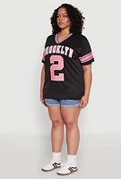 Womens Plus Brooklyn 2 Football Jersey,