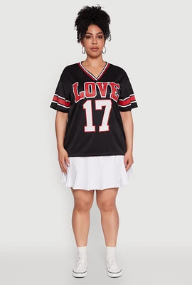 Womens Plus Love 17 Football Jersey,