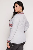 Womens Plus Blessed Varsity Graphic Top,