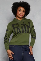 Womens Plus Faith Graphic Hooded Sweatshirt,