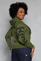 Womens Plus Faith Graphic Hooded Sweatshirt,