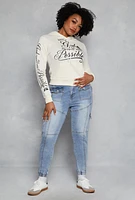 Womens Plus Size All Things Are Possible Hooded Sweatshirt, White, Size 2X