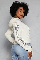 Womens Plus Size All Things Are Possible Hooded Sweatshirt, White, Size 2X