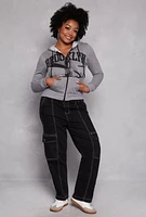 Womens Plus Brooklyn Graphic Zip Front Hoodie, 2X