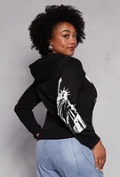 Womens Plus New York City Graphic Hoodie,