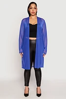 Womens Plus Mesh Duster,