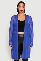 Womens Plus Mesh Duster,