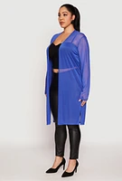 Womens Plus Mesh Duster,