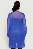 Womens Plus Mesh Duster,
