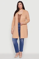 Womens Plus Soft Knit Long Sleeve Duster, 3X