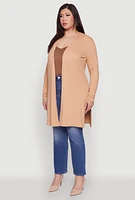 Womens Plus Soft Knit Long Sleeve Duster, 3X