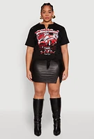 Womens Plus Wild Soul Knot Front Graphic Tee,