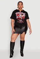 Womens Plus Wild Soul Knot Front Graphic Tee,