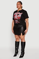 Womens Plus Wild Soul Knot Front Graphic Tee,