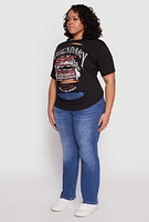 Womens Plus Slashed Legendary Rider Tee, 2X