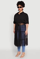 Womens Plus Airy Tiered Maxi Top,
