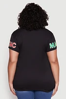 Womens Plus Size Black Girl Magic Graphic Tee, Black, Size 2X