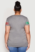 Womens Plus Size Black Girl Magic Graphic Tee, Grey, Size 2X