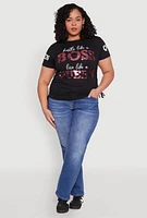 Womens Plus Size Hustle Like A Boss Live Like A Queen Top, Black, Size 3X