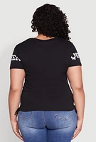 Womens Plus Size Hustle Like A Boss Live Like A Queen Top, Black, Size 3X