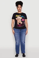 Womens Plus Dont Ruin My Mood Sequin Graphic Tee,