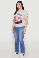 Womens Plus Dont Ruin My Mood Sequin Graphic Tee, 1X