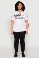 Womens Plus Size Sequin Simply Blessed Graphic Tee, White, Size 2X