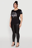 Womens Plus Nah Im Good 3D Foil Graphic Tee,