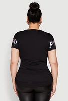 Womens Plus Nah Im Good 3D Foil Graphic Tee,