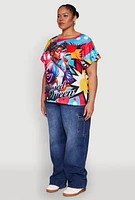 Womens Plus Size Blessed Queen Graphic Tee, Multi, Size 1X