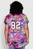 Womens Plus Size Queen Vibes Graphic Tee, Multi, Size 3X