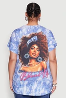 Womens Plus Size Blessed Life Graphic Tee, Blue, Size 1X