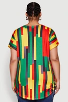 Womens Plus Size Black Queen Graphic Tee, Multi, Size 2X