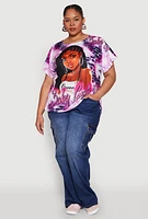 Womens Plus Size Baby Girl Graphic Print Tee, Multi, Size 1X