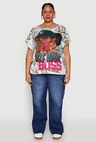 Womens Plus Size Self Made Graphic Tee, Multi, Size 1X
