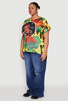 Womens Plus Size Melanin Queen Graphic Tee, Multi, Size 3X