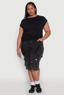 Womens Plus Side Ruched Tee,