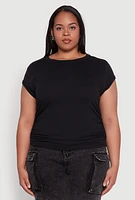 Womens Plus Side Ruched Tee,