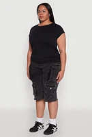 Womens Plus Side Ruched Tee,