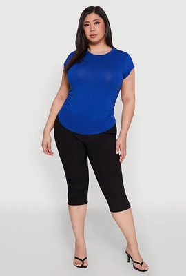 Womens Plus Side Ruched Tee,