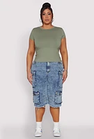 Womens Plus Short Sleeve Crew Neck Tee,