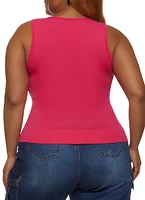 Womens Plus Basic Seamless Tank Top,