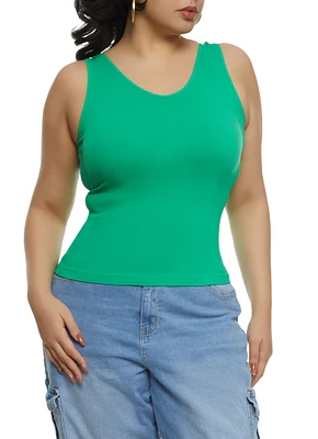 Womens Plus Sleeveless Seamless Tank Top,