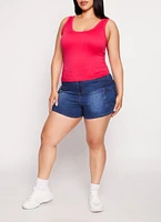 Womens Plus Scoop Back Tank Top, 1X-2X