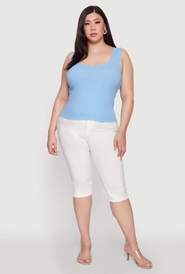 Womens Plus Scoop Neck Tank Top,