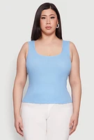 Womens Plus Scoop Neck Tank Top,