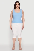 Womens Plus Scoop Neck Tank Top,