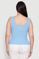 Womens Plus Scoop Neck Tank Top,