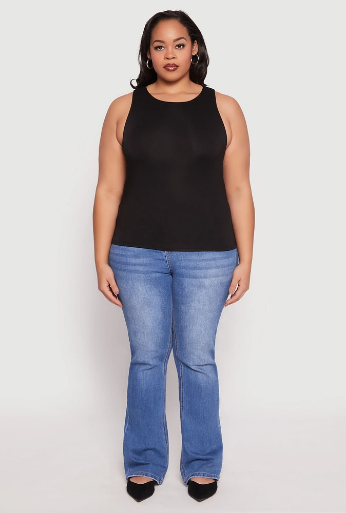 Womens Plus Double Layer Tank Top,