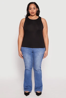 Womens Plus Double Layer Tank Top,